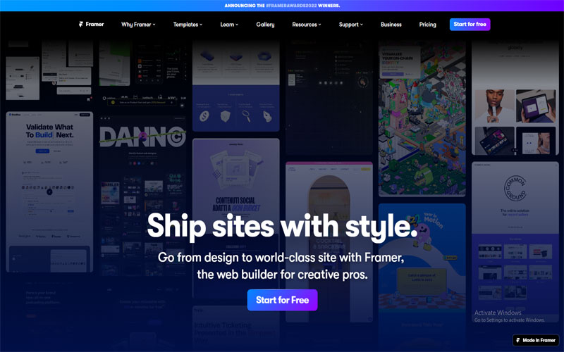 Phần mềm thiết kế giao diện website có phí Framer X